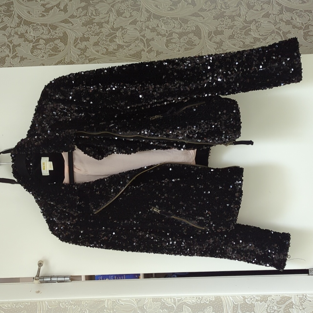 Maeve Anthropologie Sequin Moto Jack